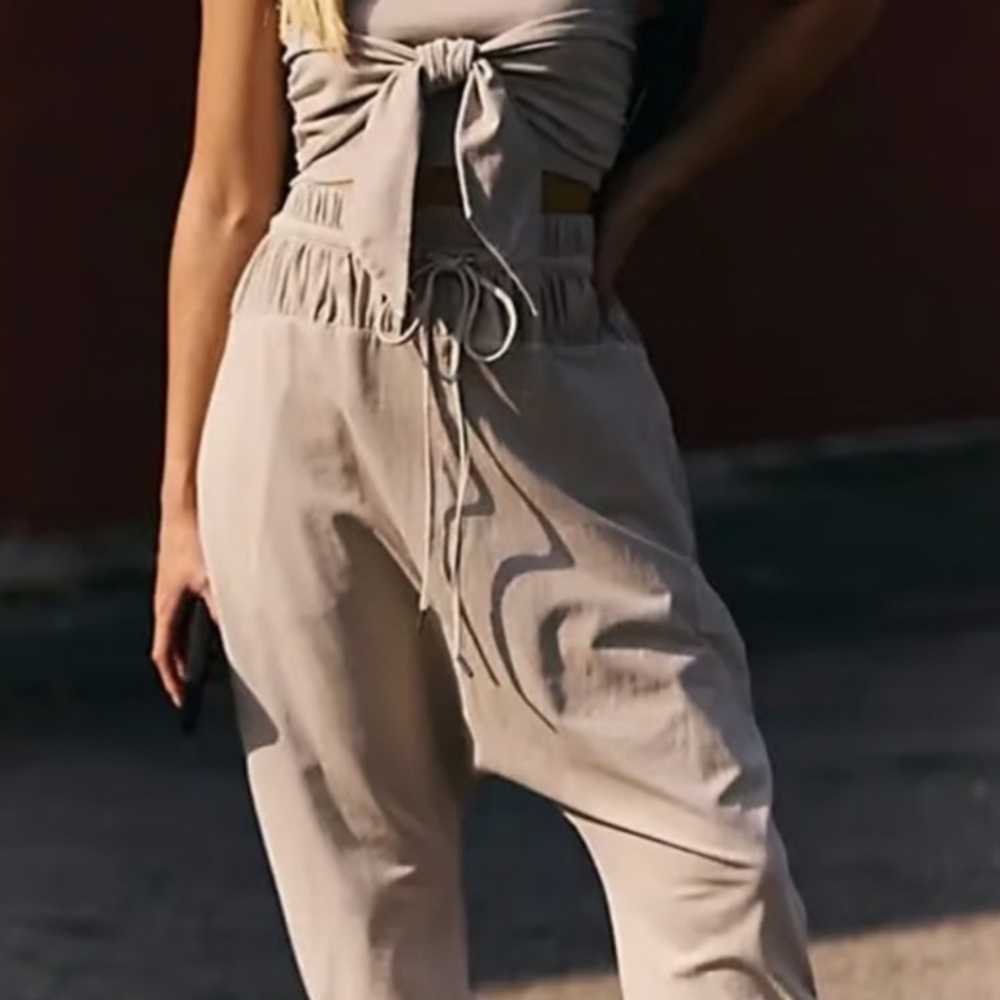 FP Movement By Free People Swish Set Harem Pants & Bandeau Top - Sz Large! - Picture 6 of 16